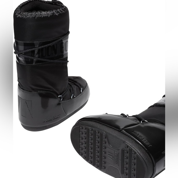 Moon Boots - Black Icon Glance Unisex Boots Size EU 39 - EU 41 (fits US 8- 9.5) - Picture 4 of 12